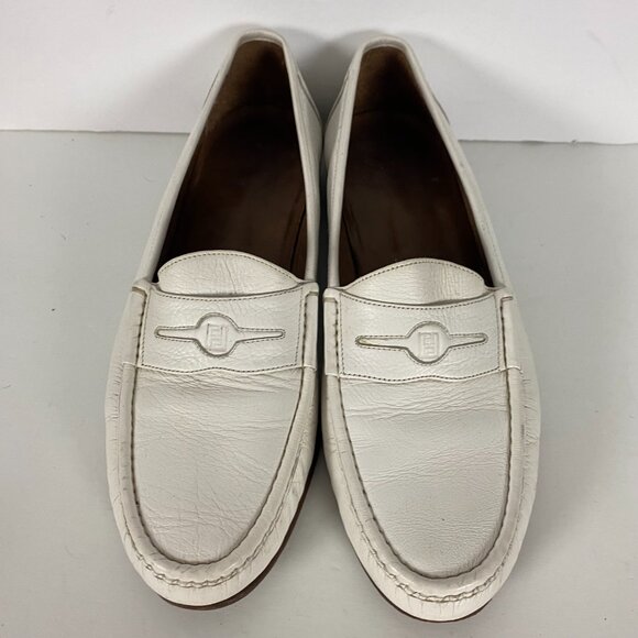 Florsheim Royal Imperial Loafers Slip On Shoes Mens 9.5 D White Leather 75404 - Picture 5 of 14